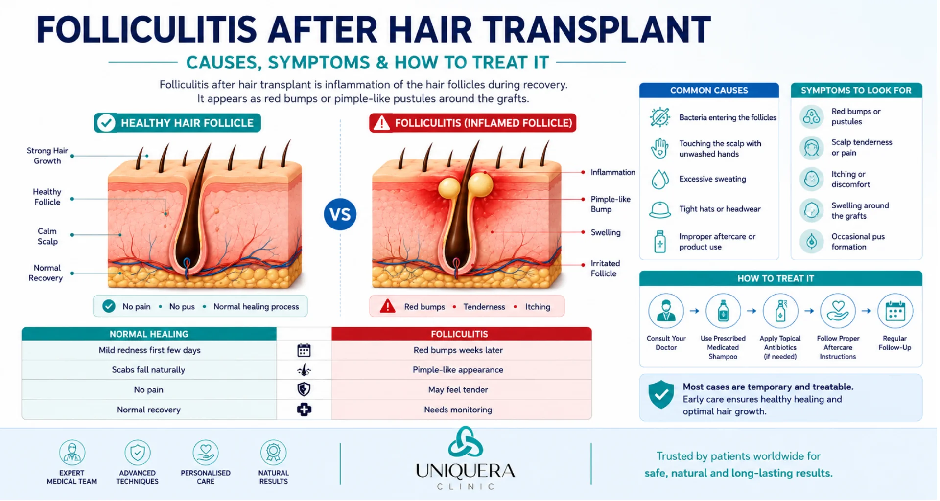 Folliculitis After Hair Transplant: Causes, Symptoms and How to Treat It
