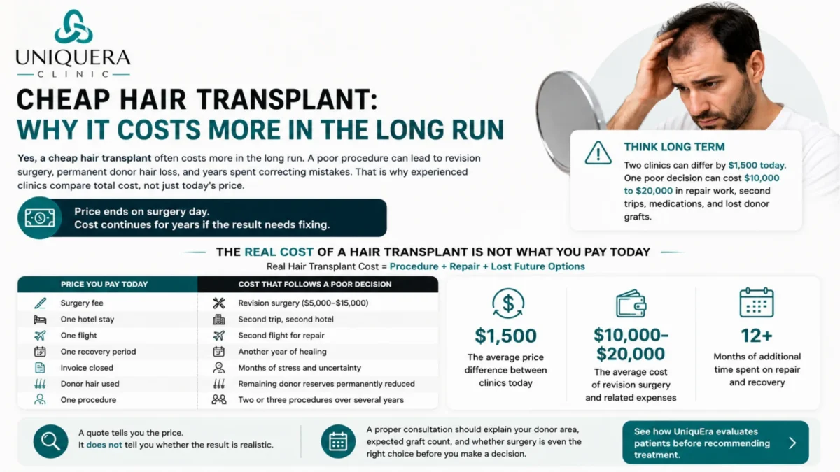 Cheap Hair Transplant: Why It Costs More in the Long Run
