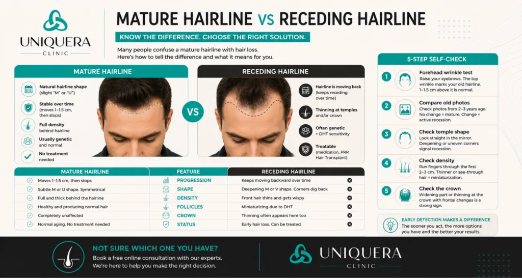 Mature Hairline vs Receding Hairline: How to Tell the Difference 1 Mature Hairline vs Receding Hairline 1
