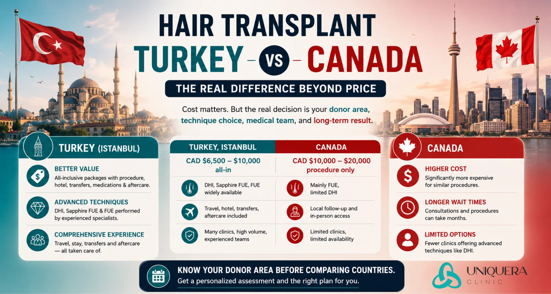 Hair Transplant Turkey vs Canada: The Real Difference Beyond Price