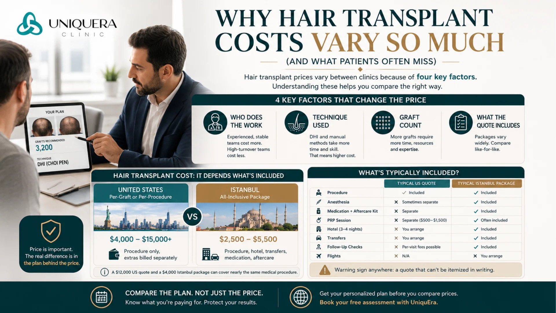Why Hair Transplant Costs Vary So Much Between Clinics (And What Patients Often Miss)