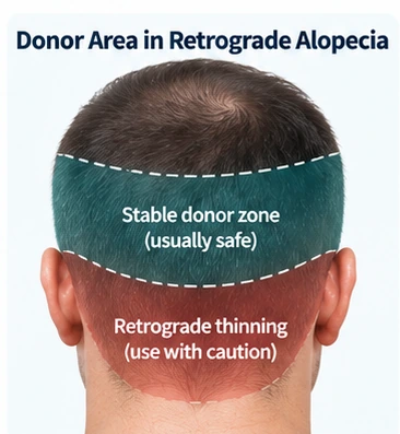 Retrograde Alopecia: Does It Disqualify You From a Hair Transplant? 3 Donor Area So Important With Retrograde Alopecia